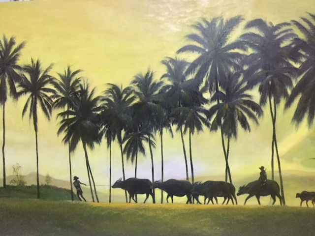 Tranh Sơn Dầu Hoàng Hôn